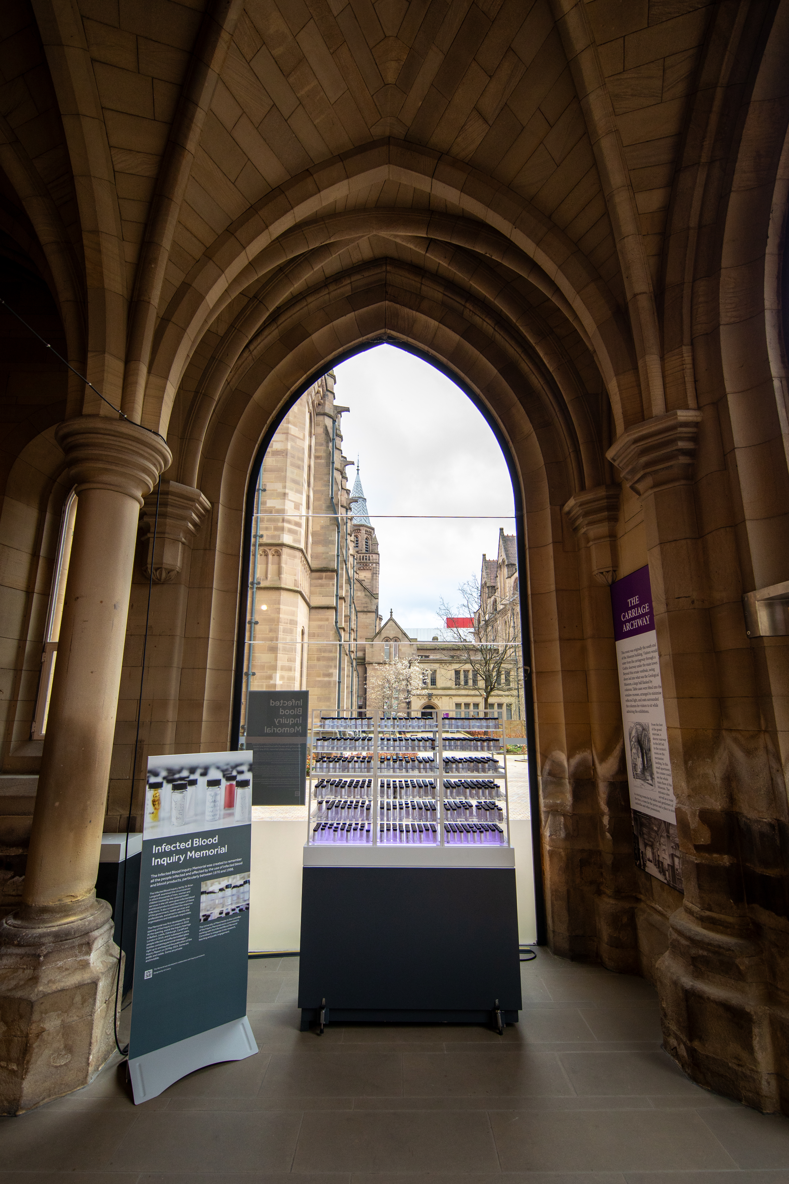 The Inquiry Memorial in the Whitworth Building in Manchester